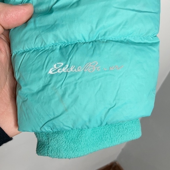 Eddie Bauer down filled puffer coat teal green size M (10/12) - Picture 3 of 10